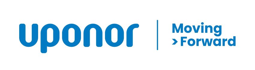 Das Logo von Uponor wird zukünftig durch den Slogan...