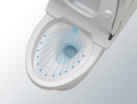 Fast alle WASHLET-Modelle von TOTO sind mit der Hygienefunktion PreMist ausgestattet: Das WC-Becken wird vor der Nutzung mit einem<br />Wasserfilm benetzt, sodass sich weniger Schmutz und Keime auf der Keramik festsetzen können.