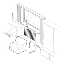 Bei der Montage müssen die vorgegebenen Mindestabstände zu Möbeln oder Fensterbänken berück-sichtigt werden.<br />Bilder: AEG Haustechnik