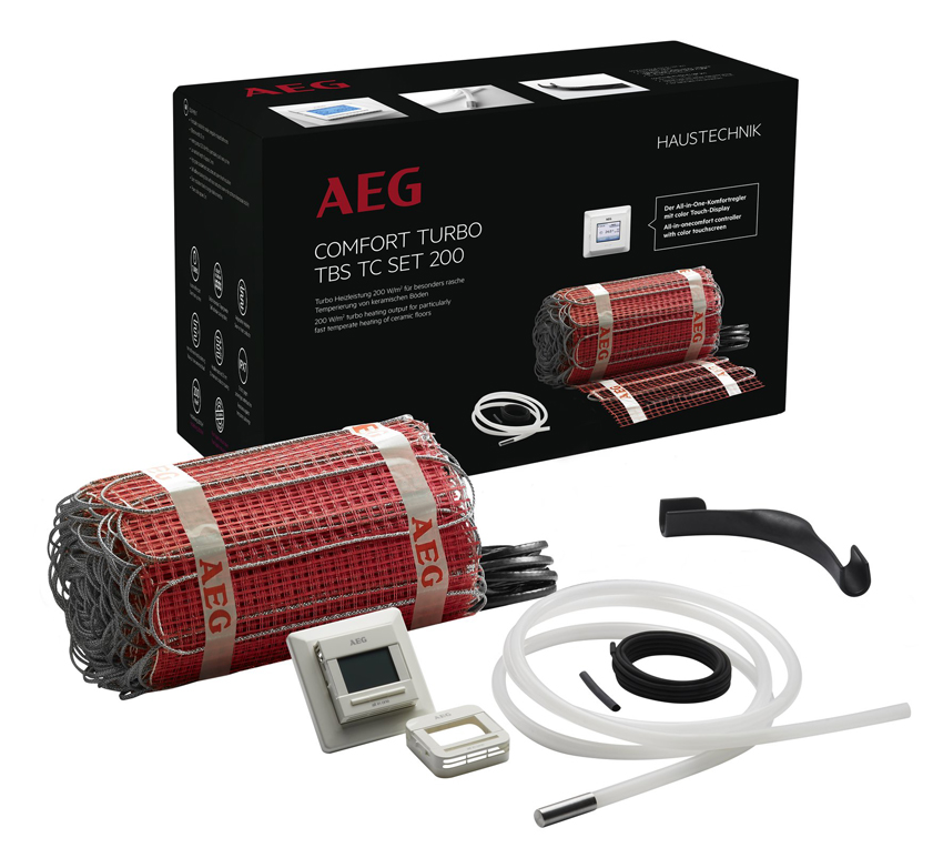 7 Aktions-Sets AEG THERMO BODEN Comfort TURBO stehen...