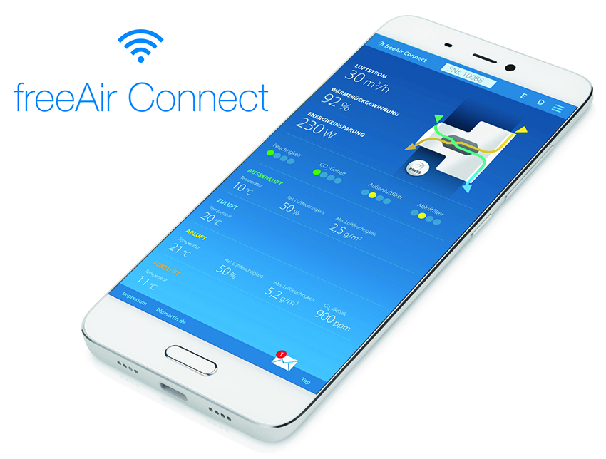 Mit freeAir Connect WiFi lässt sich die Lüftung ganz...
