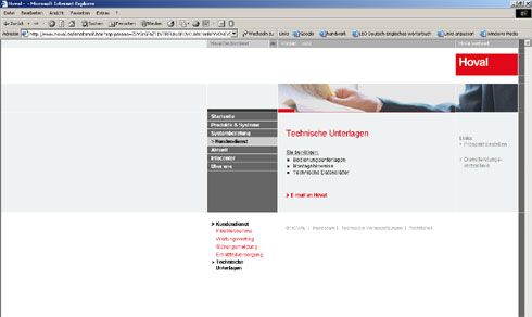 Technische Unterlagen können problemlos auf der Webseite...