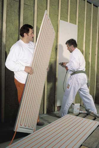 Die Modul-Wandheizung ist Heizung und Wand in einem....