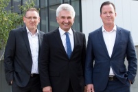 v.l.n.r.: Georg Weber (CTO der Wilo Gruppe), Landeswirtschaftsminister.......