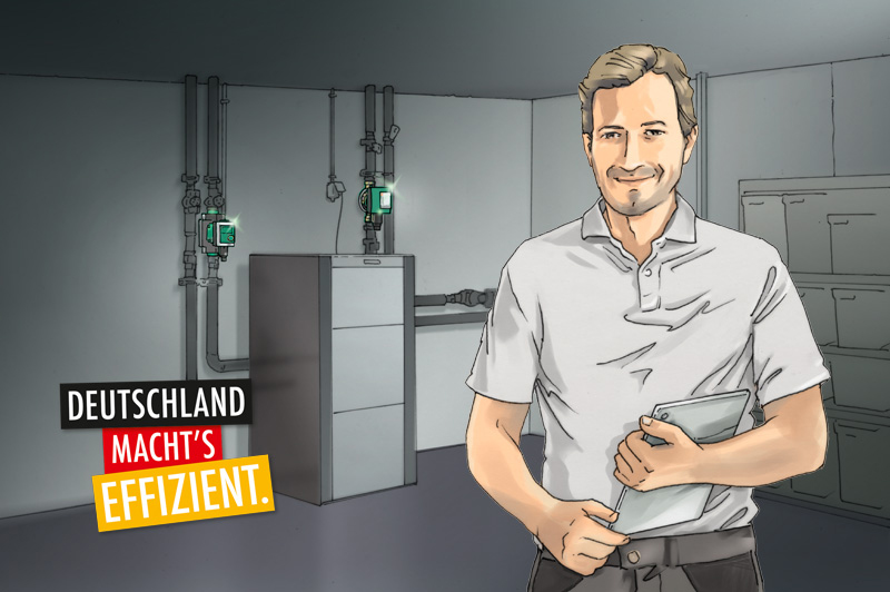Ein Tausch, der sich auszahlt! Wilo zeigt wie einfach Sie von der Pumpenförderung profitieren.<br />Bilder: WILO
