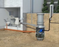 Ist die Aufstellung einer Hebeanlage innerhalb eines Gebäudes nicht möglich, kommt der Einbau einer Pumpstation im Boden bzw. im Erdreich des Außenbereichs in Frage –hier beispielhaft dargestellt mit der Muli-Max von ACO Haustechnik.<br />Bild: ACO Haustechnik