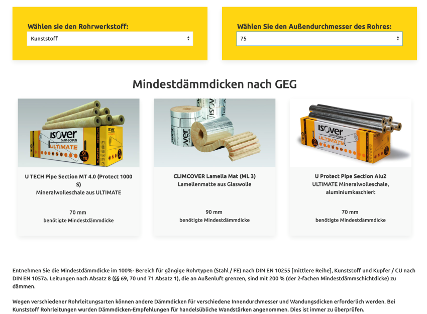 Auch digital schnell zur Hand: Die neue ISOVER GEG...
