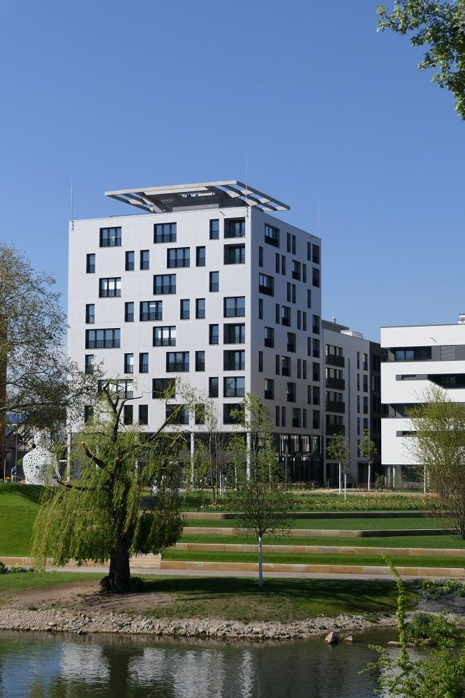 Das Holzhochhaus SKAIO in Heilbronn erhielt den Deutschen...