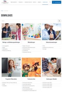 Der Servicebereich mit umfangreichem Downloadmaterial wurde übersichtlicher gestaltet. So sind Bedienungsanleitungen und Prospekte von inVENTer schnell verfügbar. <br />Bilder: inVENTer