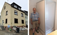 Die Roth Komplettdusche Exklusiv eignet sich als kurzfristige Lösung für akute Bedarfe, so wie hier in Dernau bei Familie Bader. 
