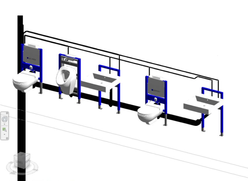 Das neue Geberit BIM Plug-in ermöglicht die Planung...