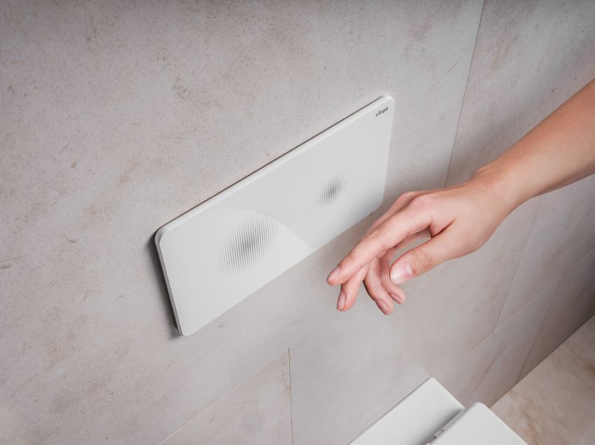 Die elektronisch gesteuerte WC-Betätigungsplatte „Visign...
