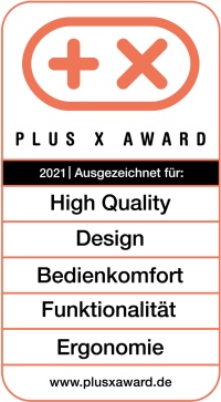 Ausgezeichnet in den fünf Kategorien High Quality, Design, Bedienkomfort, Funktionalität und Ergonomie: Plus X Award für die neue Edelstahl-Duschrinne ACO ShowerDrain S+ von ACO Haustechnik.<br />Bild: Plus X Award