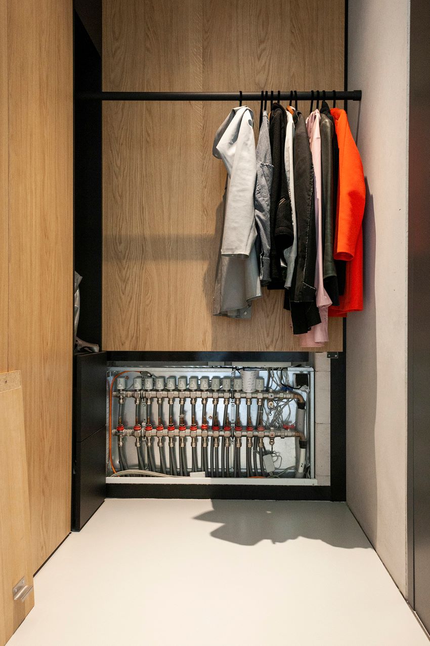 Hier laufen alle Heizkreise zusammen – im x-net Verteilerschrank....
