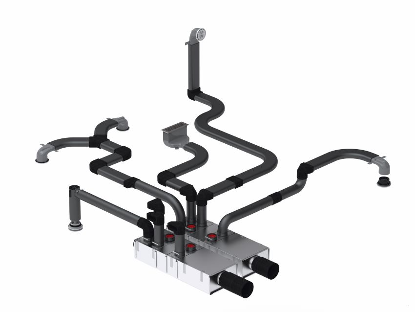 Zu den Komponenten des vorgedämmten Luftverteilsystems...