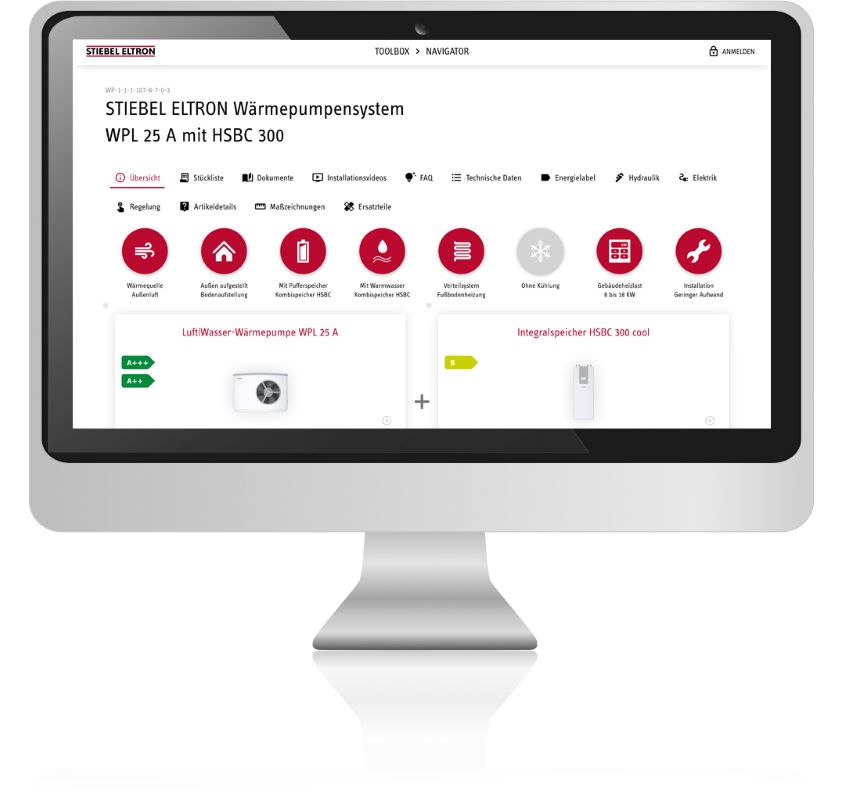 Über die integrierte Produktdatenbank erhält der Anwender...