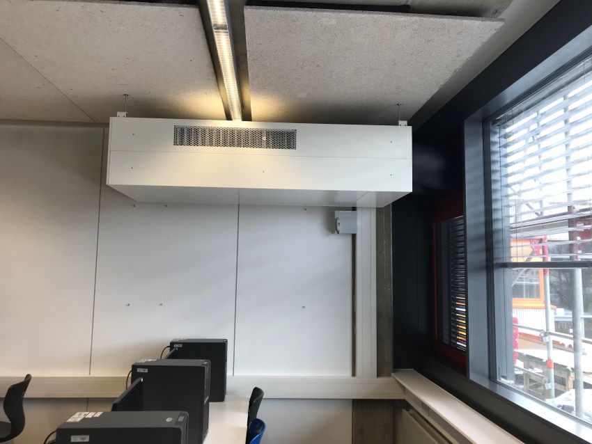 Das geniovent. X 900 F wurde direkt an der Decke montier...