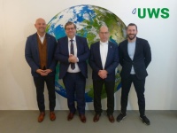 Ein Foto mit den Geschäftsführern (inkl. Alt-Gesellschafter Hans-Georg Breitmoser von links) Rüdiger Bleyl, Maarten van de Veen, Hans-Georg Breitmoser und Steffen Breitmoser<br />Bild: UWS