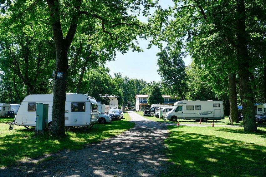 Die Campinginsel liegt idyllisch an der Regnitz – ideal...
