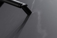 Der aktuelle Trend Schwarzmatt im Badezimmer kann mit dem RenoDeco Dekor Carrara-Schwarz in samtig-seidenmatter Oberfläche kinderleicht umgesetzt werden.<br />Bilder: HSK 