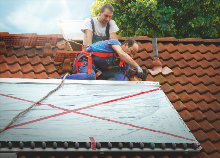 Das neue Solarthermie-System senkt den Heizenergie-Verbrauch...