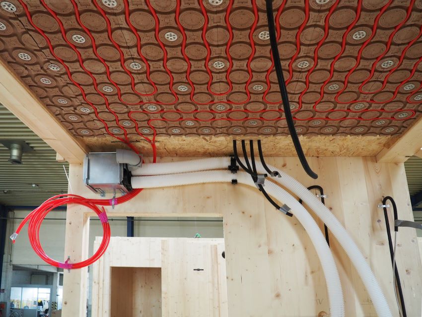 Herzstück des Energiekonzepts sind Natur-Klimadecken....