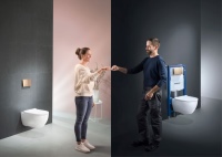 Vom neuen Geberit Acanto WC profitieren Installateur und Endkunde – Ersterer durch eine leichte und schnelle Montage, Zweiterer vor allem durch die überragende Spülleistung. 