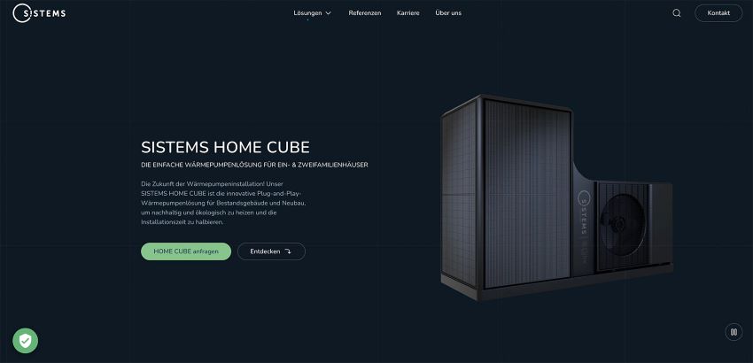 HOME CUBE auf der SISTEMS-Website Bilder: SISTEMS