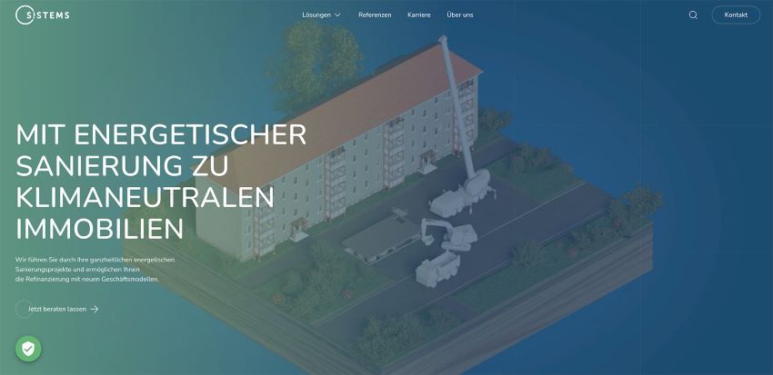 Startseite der SISTEMS-Website 