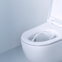 Bei der digitalen Geberit Neuheiten Preview lernen die Teilnehmer unter anderem das neue Dusch-WC Geberit AquaClean Alba kennen.
