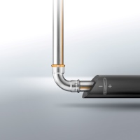 Das neue Edelstahl-Presssystem Geberit Mapress Therm ist gleichzeitig wirtschaftlich und korrosionsbeständig.