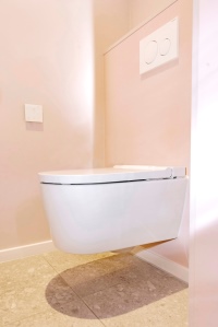 Bei allen WC-Anlagen von wellnest haben sich die Planer für Geberit AquaClean Sela Dusch-WCs entschieden.