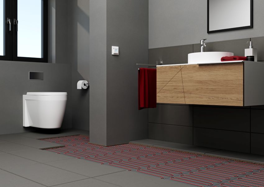 Eine elektrische Flächenheizung sorgt jederzeit für...