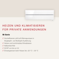 Luft/Luft-Wärmepumpe M-Serie<br />Bilder:<b> <a href=" https://www.mitsubishi-les.com/de-de/waermepumpen-2752.html?utm_source=heiztechnikdialog&utm_medium=NewsPlus&utm_campaign=Kampagne+WP_KW7bis10" target="_blank"> Mitsubishi Electric</a></b>