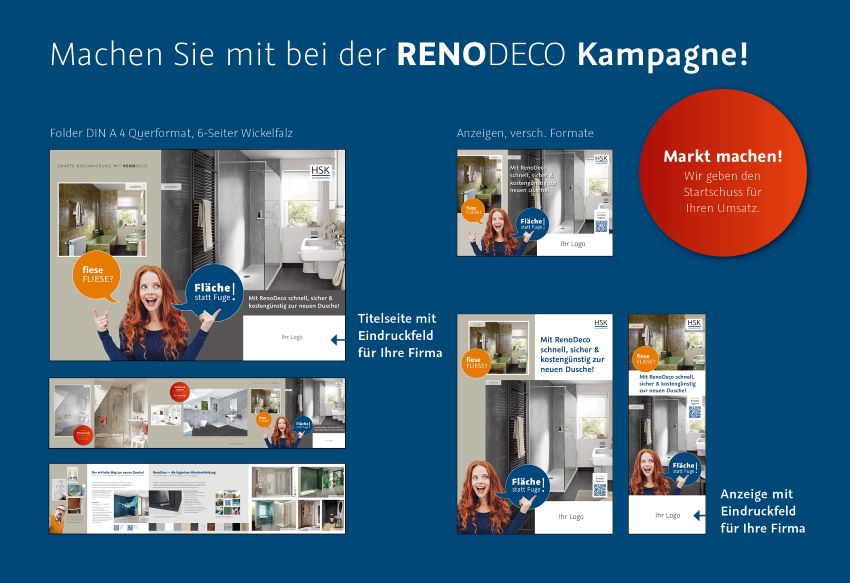 Mit der Kampagne fieseFLIESE stellt HSK seinen Fachpartnern...