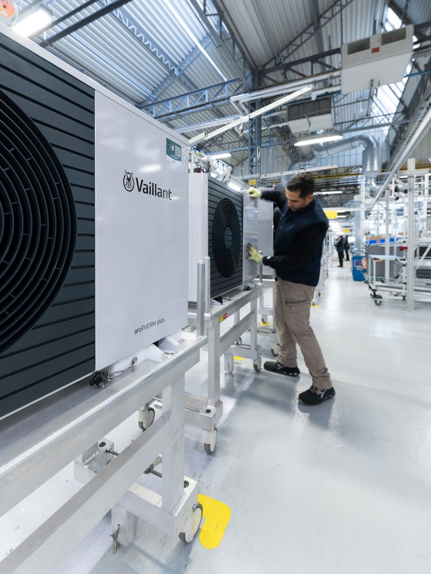 Wärmepumpenproduktion bei der Vaillant Group