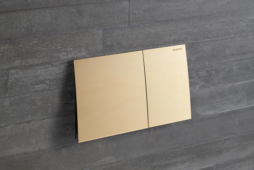 Geberit Sigma70 PVD-beschichtet in der Farbe Messing...