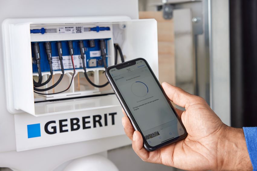 Auch in die Geberit Control App ist der neue Spülkasten...