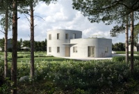 Das Einfamilienhaus Calla, ein Entwurf der Rupp Gebäudedruck GmbH, wird voraussichtlich ab Sommer 2023 im Sendener Ortsteil Witzighausen gedruckt. Die Baugenehmigung liegt vor, so dass nun die Detailplanung beginnt. Mit den Häusern aus dem 3D-Gebäudedrucker will das Start-up dazu beitragen, dass das Bauen bezahlbar bleibt und insgesamt nachhaltiger wird.<br />Bild: Rupp Gebäudedruck GmbH