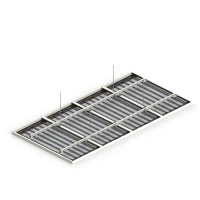 Zehnder hat eine Erweiterung der<br />Montagemöglichkeiten seiner Deckensegel mit Heiz- und Kühlfunktion entwickelt. Das neuartige Montagesystem ist speziell für die Aufhängung mehrerer, miteinander verbundener Deckensegel geeignet.<br />Bild: Zehnder