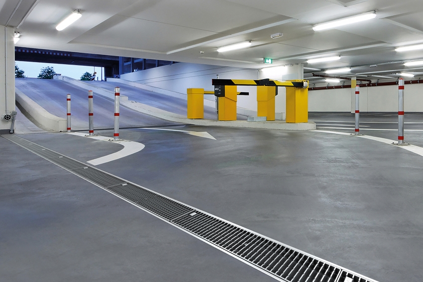 Die Entwässerungssysteme in Parkdecks und Tiefgaragen...