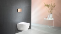 Die Geberit Sigma70 in den neuen Farben und Materialien ermöglicht eine trendgerechte Gestaltung des Bads. <br />Bilder: Geberit
