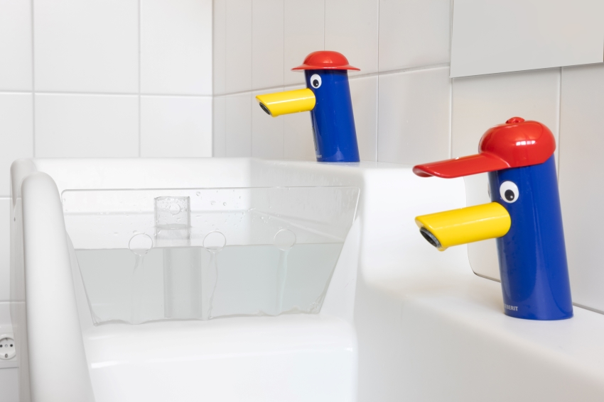 Die Geberit Bambini Waschplatzkonzepte machen es Kindern...