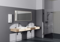 Versorgt bei Bedarf auch mehrere Zapfstellen zuverlässig und komfortabel mit Warmwasser: der DHB-ST Trend.<br />Bilder: Stiebel Eltron