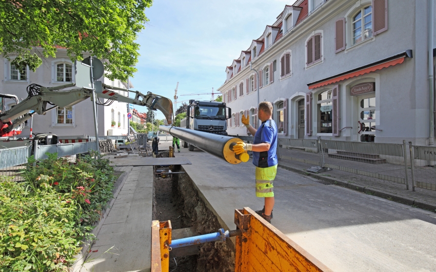 Errichtung eines Wärmenetzes in St. Peter im Schwarzwald.Bild:...