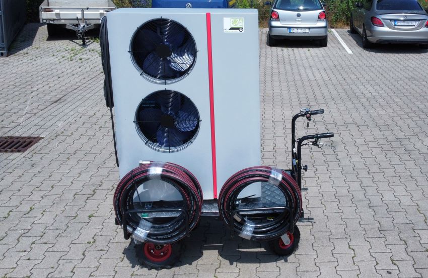 Dank Plug-and-Play Technologie ist die mobile Wärmepumpenlösung...