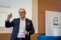 BVI-Präsident Thomas Meier auf der Münsteraner Verwalterkonferenz 2024 <br />Bild: BVI / Fotograf / Daniel Lukas Jokisch