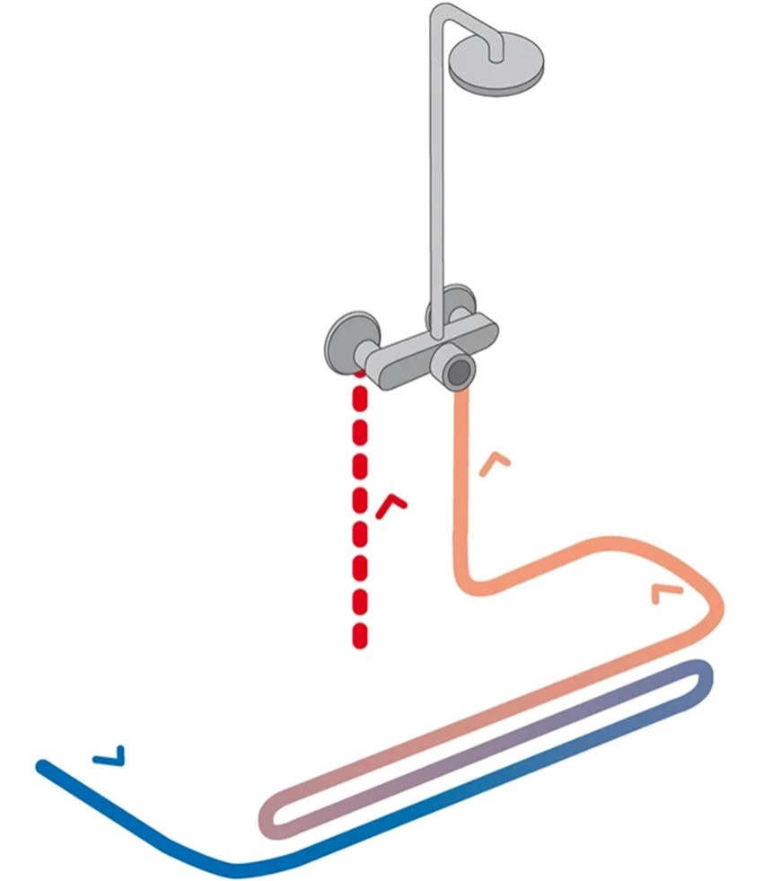 Reihenduschrinne ACO ShowerDrain Public X: Schematische...