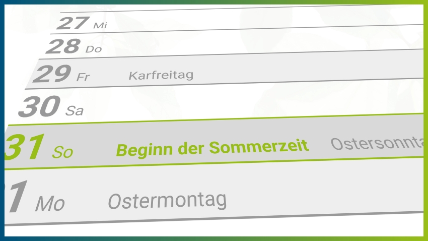 Zeitumstellung am Ostersonntag: Zeitschaltuhr anpassen...