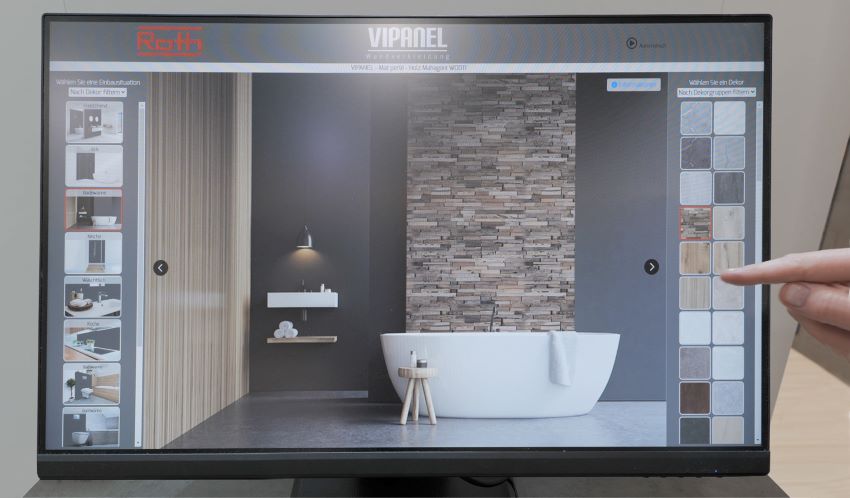 Für die Wandverkleidungssysteme Vipanel und Batipanel...